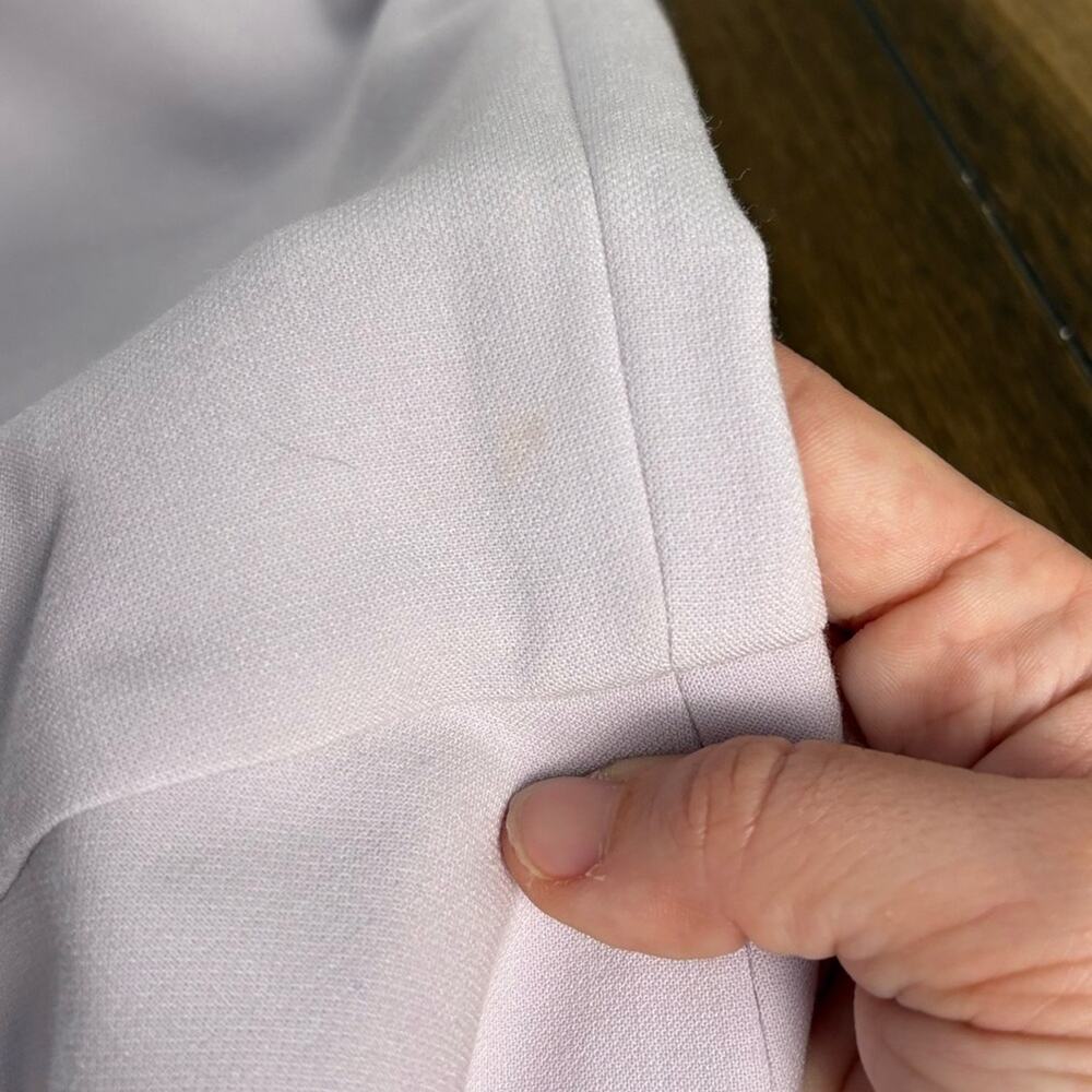 Size 2 French Connection Light Purple Lilac Lavender Sweetheart VNeck Midi Dress - Picture 7 of 12